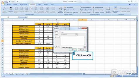 How To Define And Use Names In Formulas With Excel 2007 Youtube