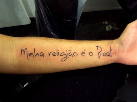 Tatuagem Escrita Frases Música Antebraço Tattoo Writing