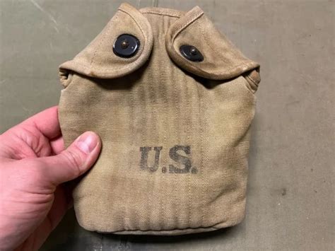 Original Wwi Wwii Us Army M1910 Canteen Cover Dated1917 5495 Picclick