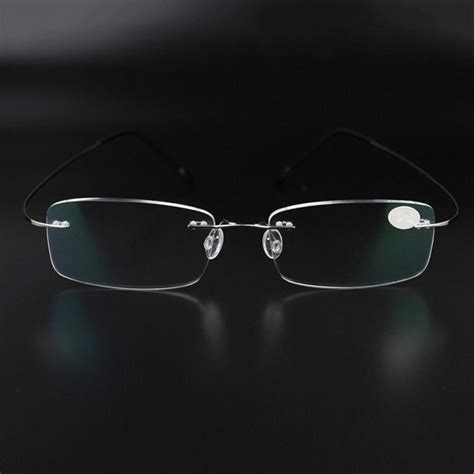 Buy Rimless Glasses Men Eyeglasses Memory Titanium Spectacles Frame At