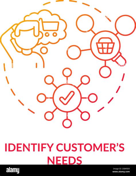 Identify Customers Needs Red Concept Icon Stock Vector Image And Art Alamy