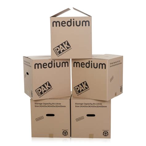 Pack Of 5 Medium Cardboard Packing Boxes Home Storage From