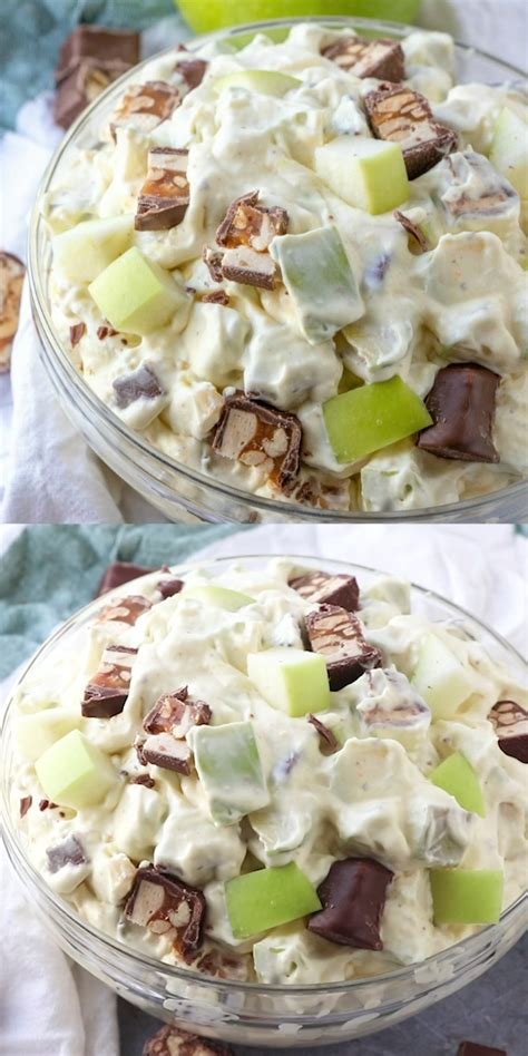 Snickers apple salad is a favorite recipe to bring to potlucks, bbqs, and family gatherings here in the midwest. Snickers Apple Salad | Recipe | Served Up With Love Recipes in 2019 | Salad, Dessert salads ...