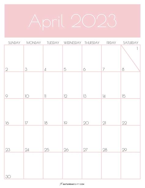 April Calendar Cute And Free Printable April 2023 Calendar Designs