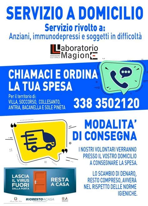 Spesa a domicilio per anziani e persone in difficoltà Cesvol Umbria