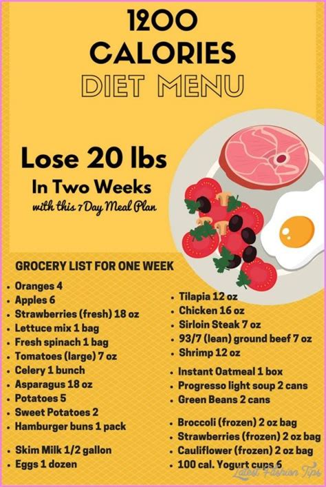 1200 Calorie Meal Plan For Weight Loss In A Week