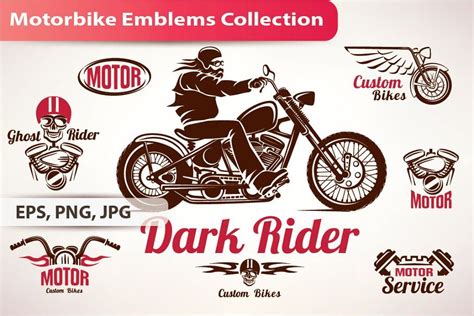 Ad Bike Emblems And Labels Collection By Janna Millionnaya On