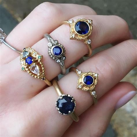 Megan Thorne Blue Sapphire Sapphire Ring Cloudy Day Fine Jewels