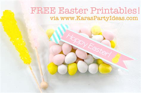 Karas Party Ideas Free Printable Hoppy Easter Tags Cupcake Toppers