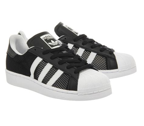 Adidas Superstar 1 Black White Mesh Exclusive Womens Trainers