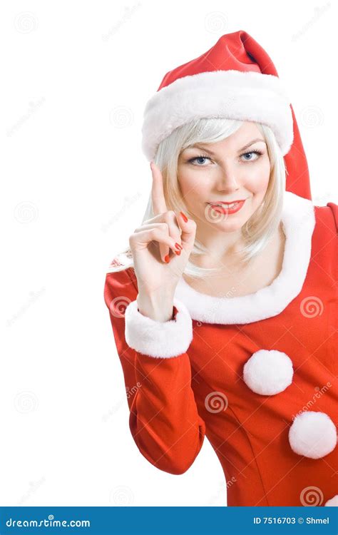 christmas beauty santa claus stock image image of beauty cheerful 7516703