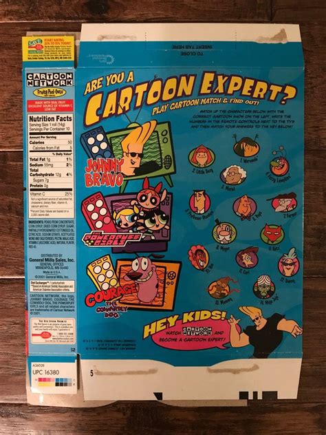 2001 Betty Crocker Cartoon Network Fruity Peel Outs Fruit Snacks