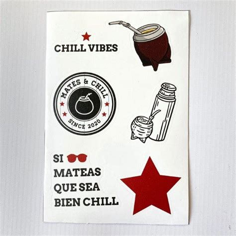 Plancha De Stickers Mates And Chill Mates And Chill