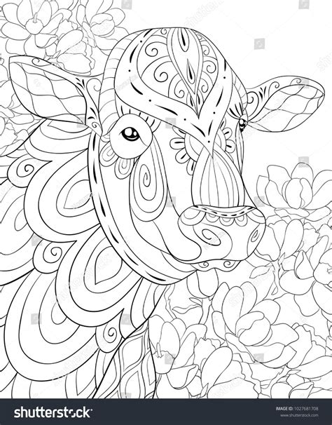 36 Awesome Pics Adult Coloring Pages Cows Adult Coloring Bookpage A