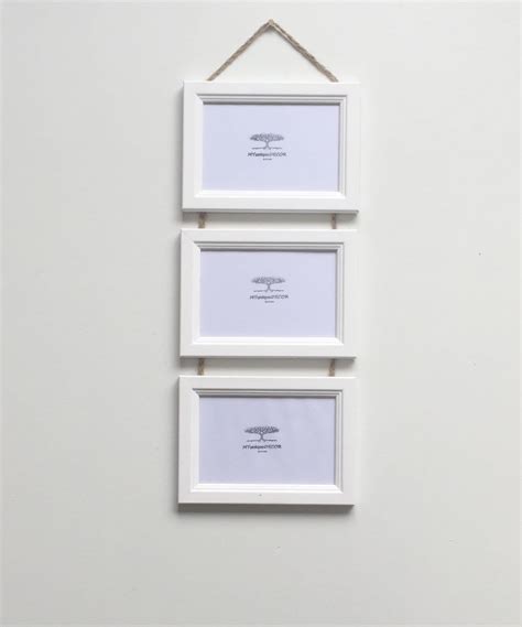 4x6 Or 7x5 Or 8x6 White Triple Photo Picture Frame Holder Etsy Uk