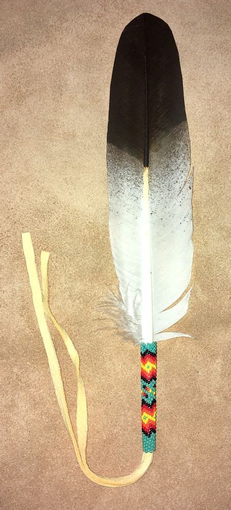 Native American Lakota Sioux Beaded Feather Lakota Sioux Lakota