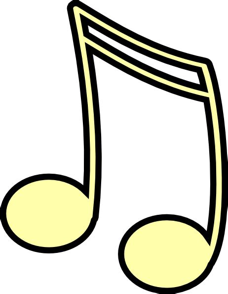 Yellow 16th Note Clip Art At Vector Clip Art Online