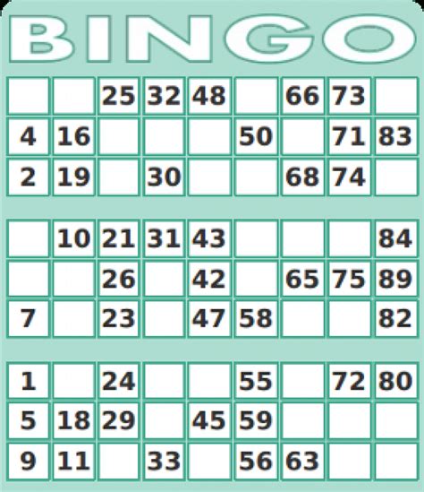 Free Online Printable Bingo Cards