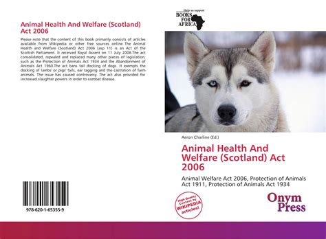 Animal Health And Welfare (Scotland) Act 2006, 978-620-1-65355-9