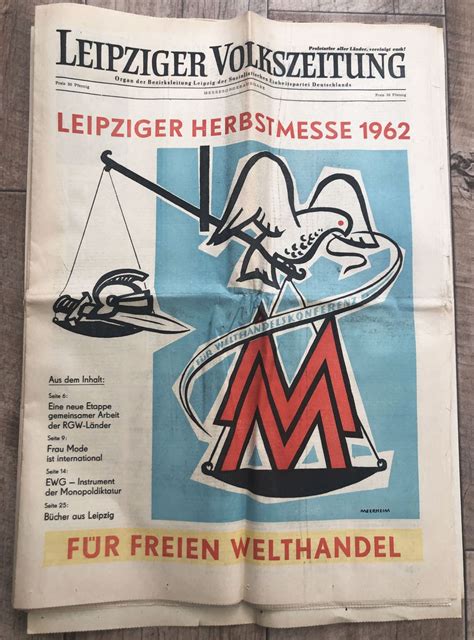 Neues Deutschland Ddr Zeitschrift 1962 Leipziger Herbstmesse 17727
