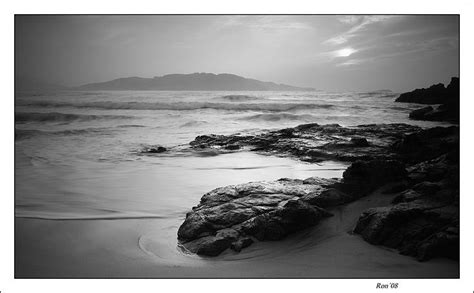 Calm Beautiful Places Coastline Black And White Water Photography