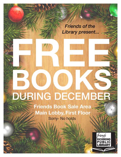 Free Books In December Friends Of The Richmond Public Library