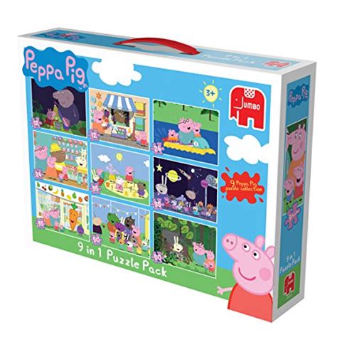 Mouse key to move a piece. Peppa Pig 9-in-1 Jigsaw Puzzle Pack - Super Awesome Toys
