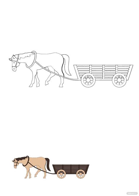 Horse And Buggy Coloring Pages At Getcolorings Com Fr