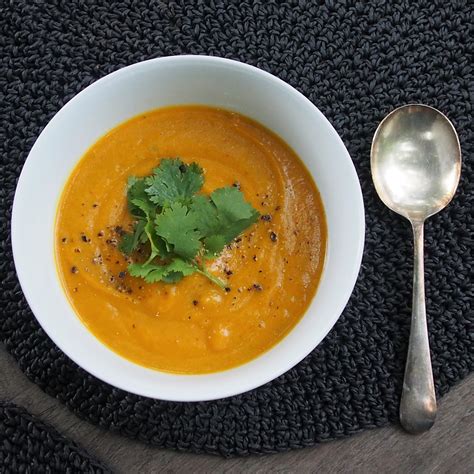 Thai Style Pumpkin Soup With Coconut And Red Lentils