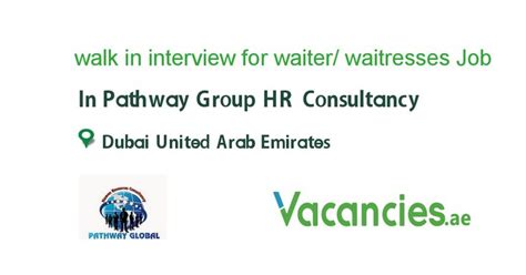 Walk In Interview For Waiter Waitresses Waitress Waiter Contract Jobs
