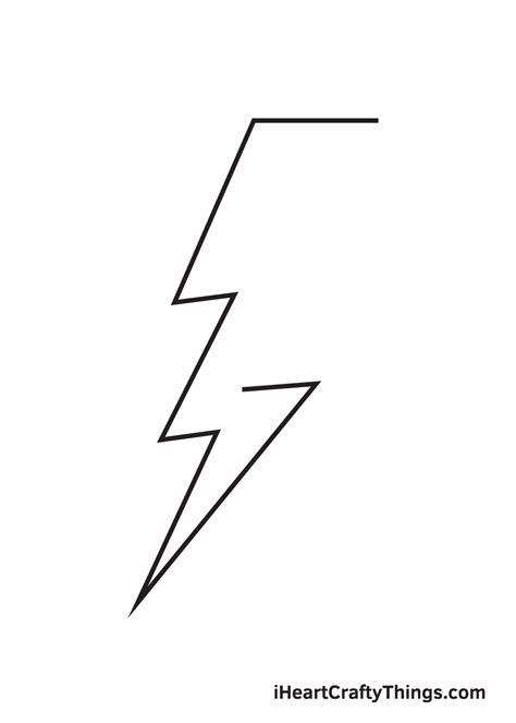 Lightning Bolt Drawing — How To Draw A Lightning Bolt Step By Step