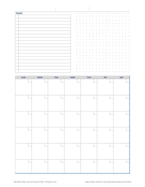 Bullet Journal Templates For Excel And PDF