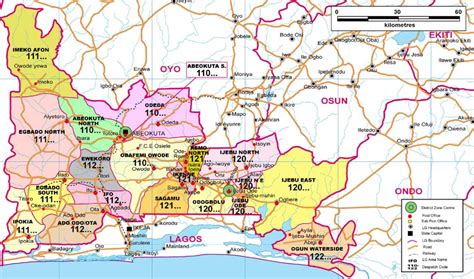 Nipost, the nigerian postal service, divides the country into nine regions, which make up the first. Ogun State Zip Code Map