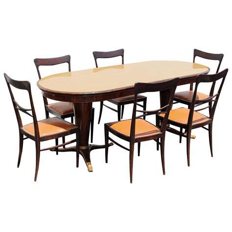 Frank Lloyd Wright Style Arts And Crafts Dining Set By A Sibau Italy At 1stdibs