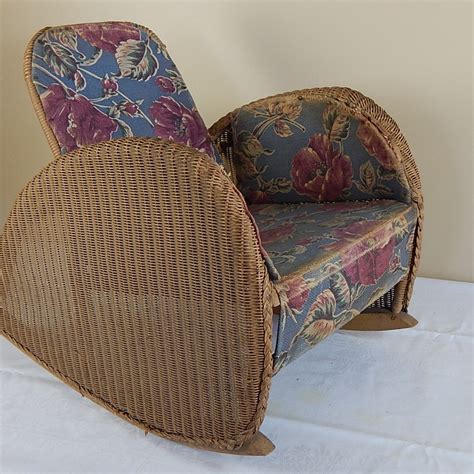 Buy products such as pemberly row rocker wicker chair in espresso and brown (set of 2) at walmart and save. Vintage Child's Wicker Rocking Chair | EBTH
