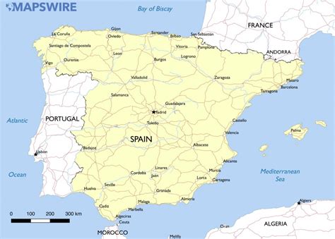 Detailed Clear Large Road Map Of Spain Ezilon Maps Images And Photos