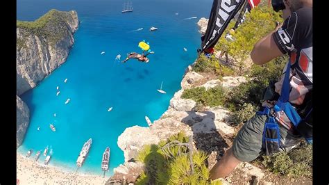 Base Jump Greece 2016 Go Fast Games Zakynthos Youtube
