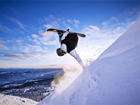 Extreme Sport Winter Snowboarding Blue Sky Preview