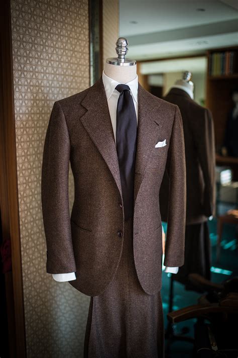 Bandtailor — Bandtailor Bespoke Brown Glen Plaid Sb Suit
