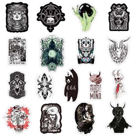 Gothic Style Stickers Etsy