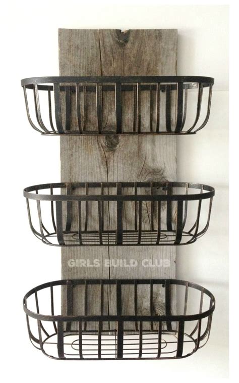 See more ideas about farmhouse decorative storage, decor, decorative storage. Wire Baskets Organizer DIY - Girls Build Club | Diy farmhouse decor, Easy home decor, Cheap home ...