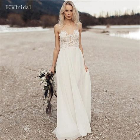 Sexy Backless Spaghetti Strap Wedding Dresses Sweetheart A Line Floor Length High Quality Lace