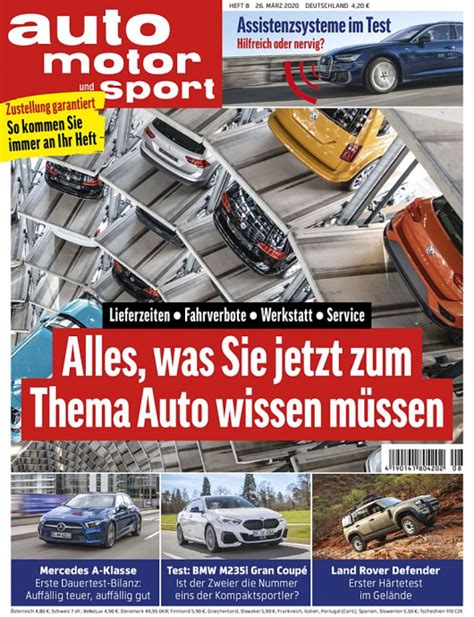 Auto Motor Und Sport Einzelheft Print Motor Presse Shop