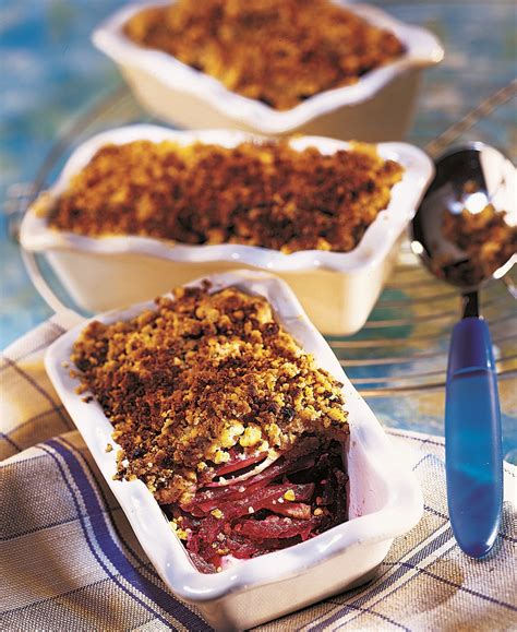 Recette crumble salé aux betteraves lardons et bière