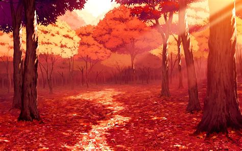 Anime Autumn Scenery Wallpaper 1920x1200 14670