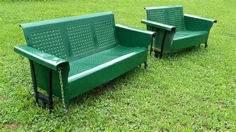 Shop for chair gliders for the perfect nursery room. Vintage Metal Porch Glider Parts — Randolph Indoor and ...