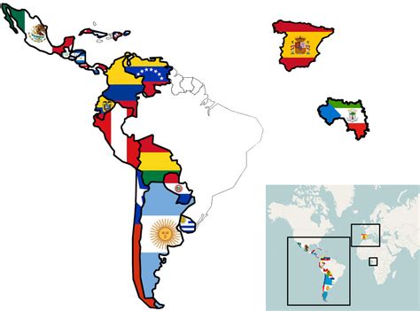 21 Spanish Speaking Countries Map