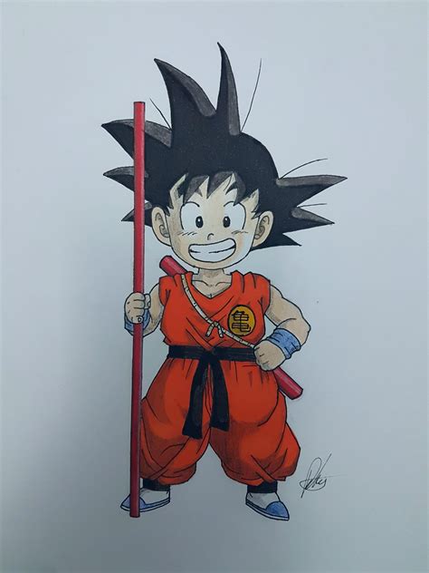 Decided To Draw Kid Goku Goku Drawing Kid Goku Cartoon Tattoos
