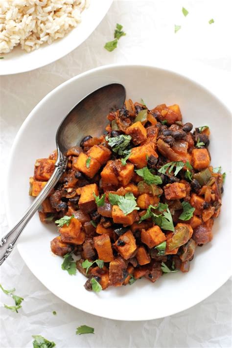 I have found that one really big sweet potato is enough for the two of us. Sweet Potato & Black Bean Enchilada Stir-Fry - Cook ...