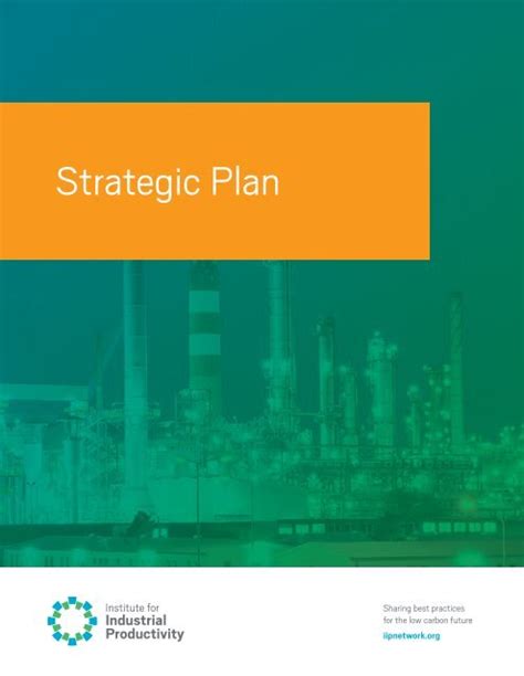 Strategic Plan Institute For Industrial Productivity